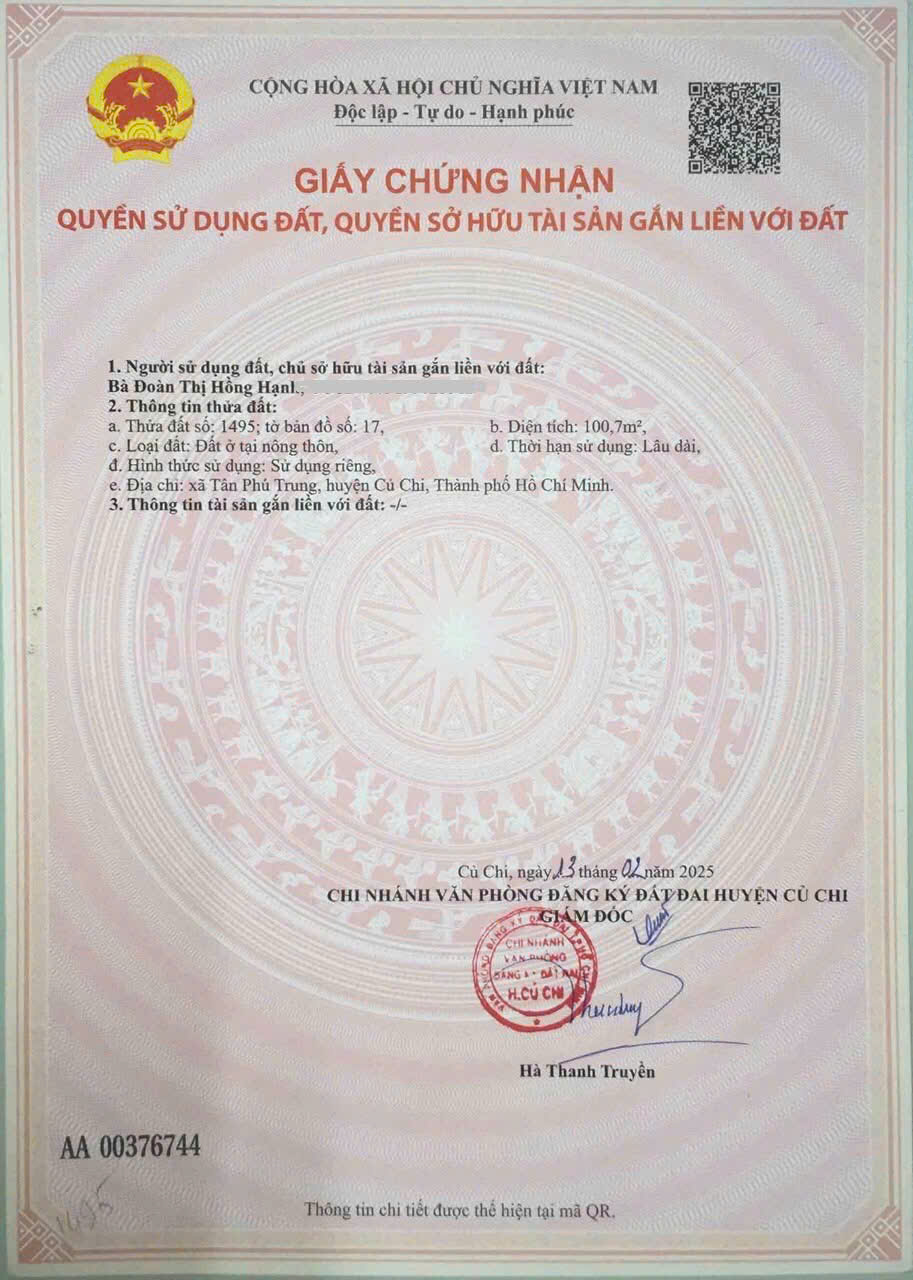 MỞ BÁN ĐẤT NỀN AN PHÚ TRUNG - GIÁ SIÊU HẤP DẪN - Ảnh chính